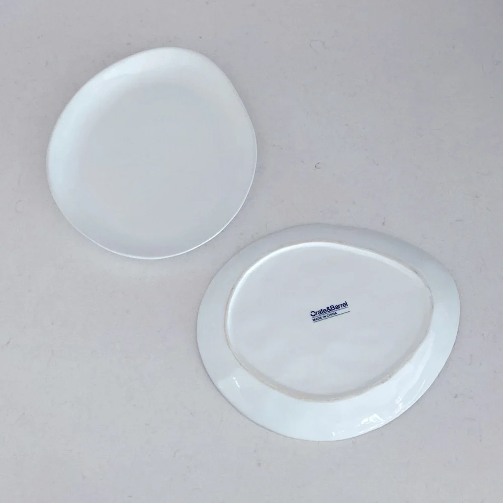 Crate & Barrel Oval Serving Platter Plates, Set of 2